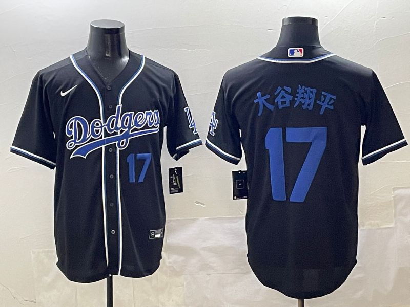 Men 2025 Los Angeles Dodgers #17 Ohtani Black Three generations Fashion Nike MLB Jersey style 13->los angeles dodgers->MLB Jersey